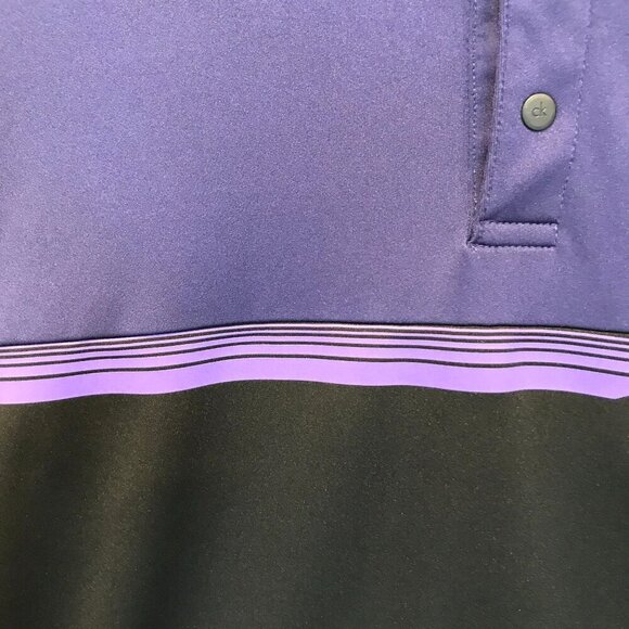 Calvin Klein Performance Men's 3-Snap Golf Polo Shirt Size XXL Colorblock Active - Picture 6 of 12